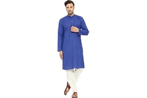 ITOS365 Men Cotton Blend Kurta Pyjama Set Party Fashion Regular Ethinic Wear Indian Dress Gift for Men