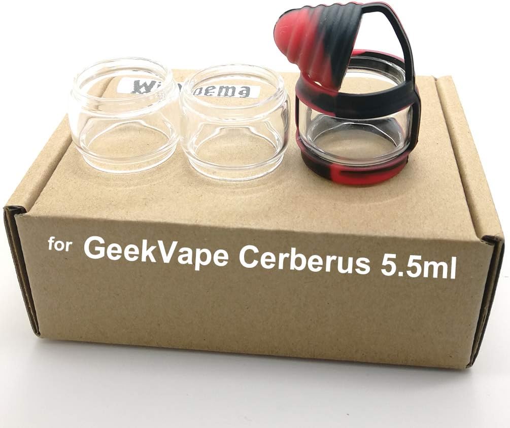 Winnema Rubber Bands Ring for 19mm Tall 24mm Base 28mm OD 5.5mL Bulb Glass with Dust Cap Protection (Black Red)