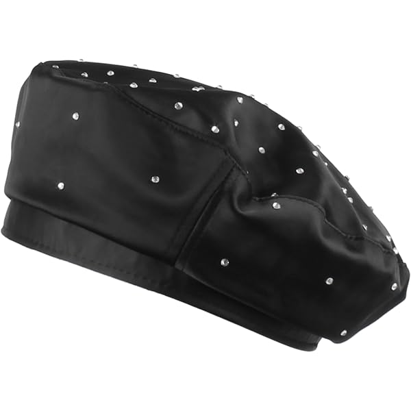 Winter Beret Hat for Women, Black Warm Velvet Beret Cap with  display picture 3