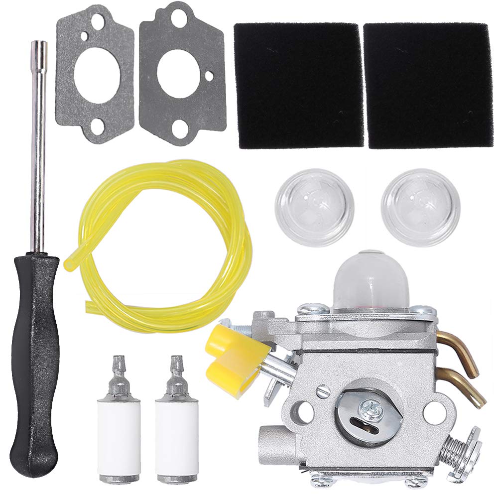 Hoypeyfiy 26cc Carburetor with Check Valve Filter Kit for 25CC 26CC 30CC 46CC Hedge Trimmer C1U-H60 Carb Replace 308054012