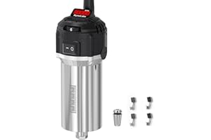 NymoLabs 710W CNC Router Spindle Motor with Speed Display, 6-Speed Adjustable (7000–30000 RPM), 65mm Diameter, 1/4" ER11 Collet, Compatible with CNC Routers, Milling and Engraving Machines