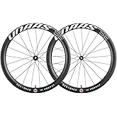 WINSPACE UNAAS Hard SE Carbon Fiber Wheelset 700C Disc Brake Ultralight 1580g 50mm Depth Road Bike Wheels, Tubeless Ready. (White Label, SHIMAN0 10-11-12S) (Hard Model Steel Spoke, 5RAM XDR)