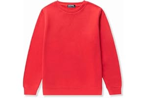DOTDOG Unisex Youth Soft Brushed Fleece Basic Crewneck Pullover Sweatshirt for Boys or Girls (Age 3-12 Years)