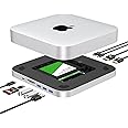 Mac Mini Dock, Docking with Dual SSD Enclosure- Fits M.2 NVMe SSD and 2.5in SSD, 4K HDMI, USB C 10Gbps, SD/TF Card Readers, Mac Mini Hub for Mac Mini M1/M2/Mac Studio| Accessories