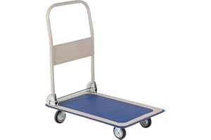LUCKYERMORE Platform Truck Hand Flatbed Push Dolly Cart Folding Heavy Duty Rolling Cart with 4 Wheels, 330 lbs Weight Capacity