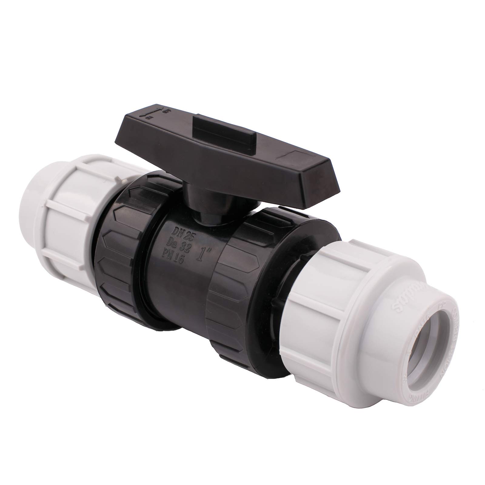 32mm MDPE PE Ball Valve, Muff, Water Pipe Compression Adjustment