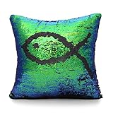 Uarter Reversible Sequins Mermaid Pillow Cases Square Sofa Throw Pillowcase Cushion Case 16