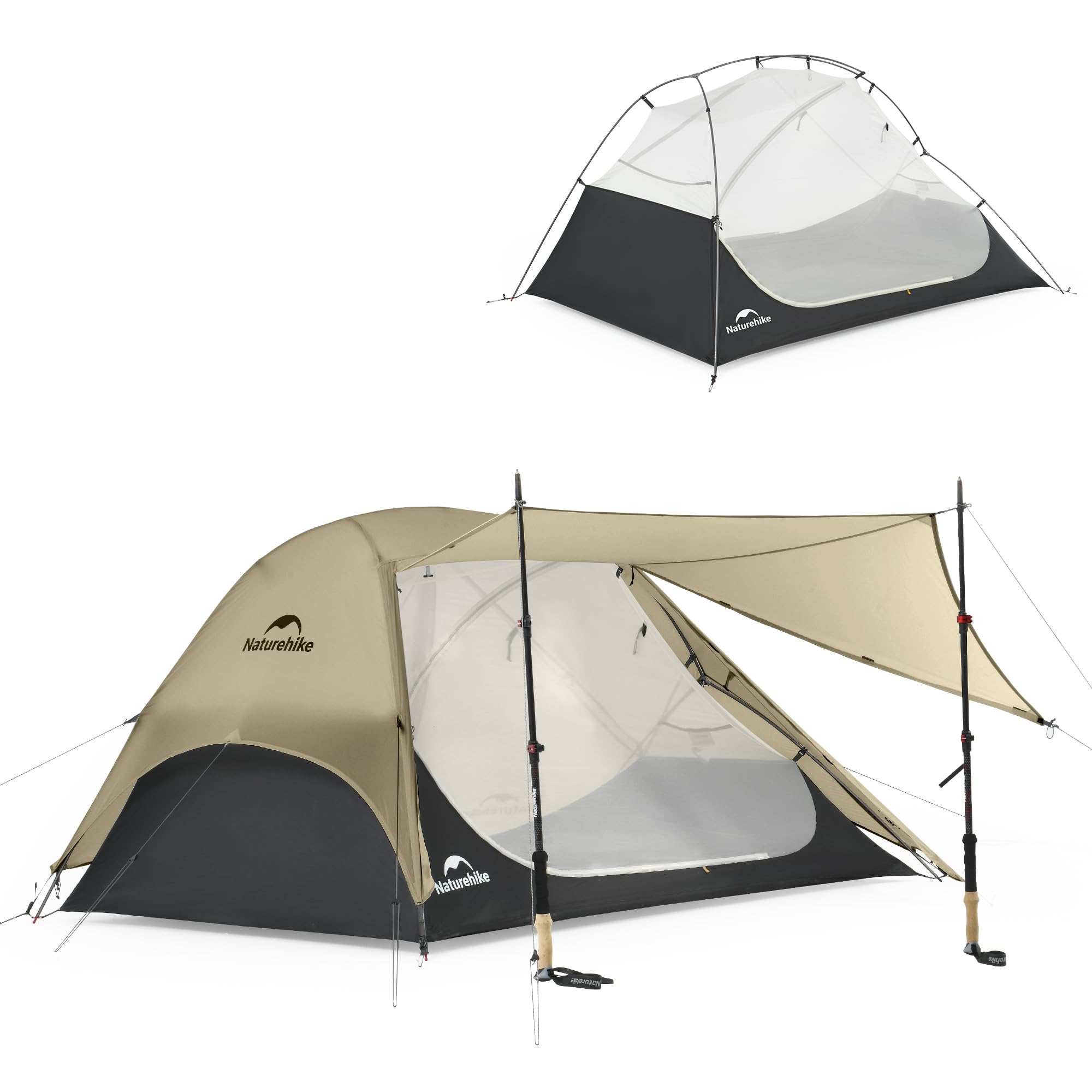 Photo 1 of Naturehike UL Star River 2 Person Backpacking Tent, Double Layer Waterproof Two Person Tent, Lightweight Backpacking Cycling 2 Person Tent