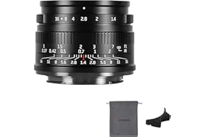 7artisans 35mm F1.4 Mark II APS-C Manual Focus Fixed Lens Large Aperture Compatible with Olympus and Panasonic MFT M4/3 Mount
