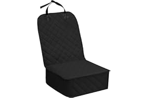 Easy-Going Waterproof Dog Car Seat Cover, Pet Front Cover for Cars, Durable and Nonslip Dog Seat Protector for Trucks, Jeep, SUV and Cars (Front Seat, Black)