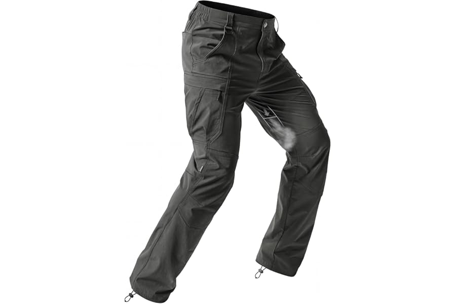 Moosehill Men's Hiking Pants: Quick Dry Water Resistant Lightweight for Outdoor Fishing Travel with 7 Secure Pockets