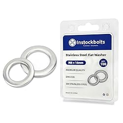 Instockbolt M8 x 16mm OD Flat Washer, 18-8