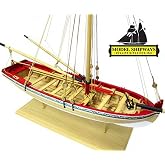 Model Shipways 18th Century Longboat Wood Model Kit 1:48 &ndash; Beginner to Intermediate Level &ndash; True Plank-on-Frame &ndash; Model Boat Kit for Adults to Build