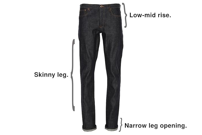 low rise selvedge jeans
