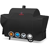 Grill Cover for Oklahoma Joe's Longhorn Combo Grill - 600D Premium BBQ Cover Waterproof & Heavy Duty for Oklahoma Joe's Charcoal Gas Smoker Combo, 69" L x 25" W x 43" H