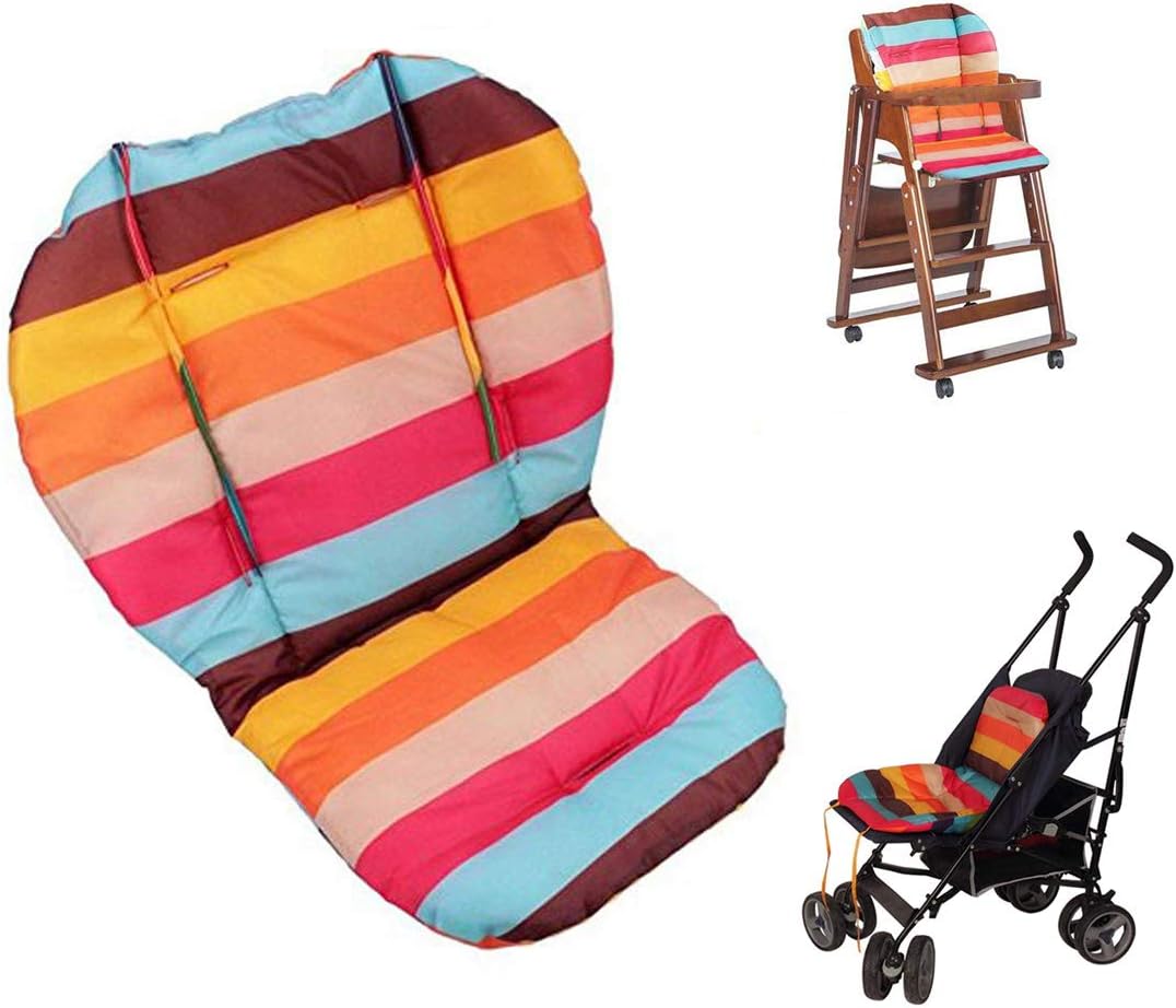 Chair Cushion Cotton Baby Stroller Cushion,Rainbow Baby High Chair Seat