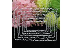 ARMEAR Cutting Dies for Card Making, Carbon Steel Rectangle Die Cuts Stencils Tool for Paper Crafting/Scrapbooking/Embossing/Photo Album Decor/DIY Craft/Gift