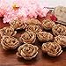 DECORA 12 Pieces Handmade Burlap Rose Flowers for Wedding Decoration DIY Craft Making