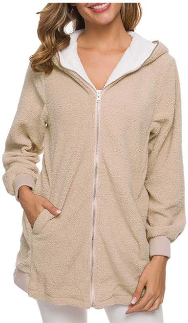 zip up fluffy hoodie