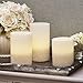 LampLust Flameless Pillar Candles with Remote - 3x4 3x5 3x6, 3 Pack, Pearl Coated Wax, Battery Operated, White LED Flickering Light, Timer & Batteries Included