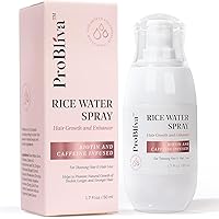 Hair Serum: Rice Water, Rosemary Oil, Castor Oil for Thicker, Longer and Fuller Hair - Hair Products for Women and Men With B