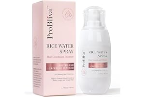 Hair Serum: Rice Water, Rosemary Oil, Castor Oil for Thicker, Longer and Fuller Hair - Hair Products for Women and Men With B