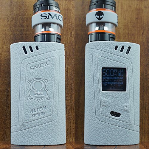 ModShield for Smok Alien 220W TC Silicone Case & TANK BAND ByJojo Skin Cover Sleeve Wrap Shield (Grey)