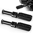 WOWTK Passenger Footpegs with support mounting Kit for Harley Softail 2018-2024 Deluxe Fat Boy Heritage Sport Glide Softail Slim Street Bob Breakout models,Gloss Black