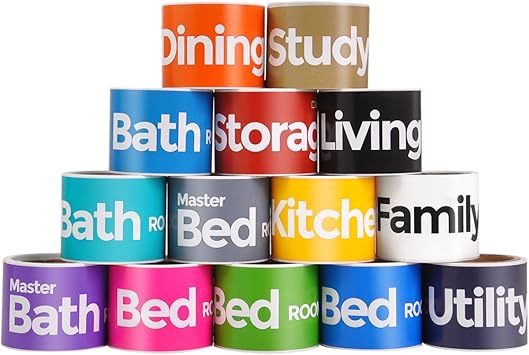 Amazon Com Homedone Moving Labels 4 Bedroom House 14