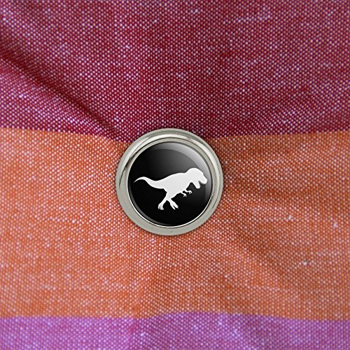 Dinosaur Tyrannosaurus Rex Black White Metal Craft Sewing Novelty Buttons - Set of 4
