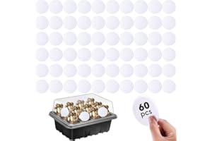 Tegeme 60 Pcs 2.5" Monotub Adhesive Filter Disks Synthetic Filter Discs Paper Stickers for Mushroom Growing Supplies Pad Replacements