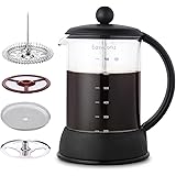 Easyworkz Eclipse French Press 27 oz Coffee Tea Maker with Borosilicate Glass