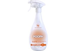 POOPH® Kitty Odor Eliminator – 32 fl oz Bottle – Proprietary Odor-Elimination Technology Works On-Contact – Cat Trees, Toys, Furniture, Bedding – NO Fragrances, NO Harsh Chemicals, Safe & Non-Toxic