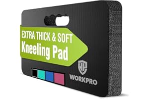 WORKPRO Extra Thick Kneeling Pad, Soft Foam Cushioning for Knee, Large Foam Kneeler Mat for Gardening, Bathing Baby, Workout Supplies, 17.5 x 11 x 1.5 in, Black