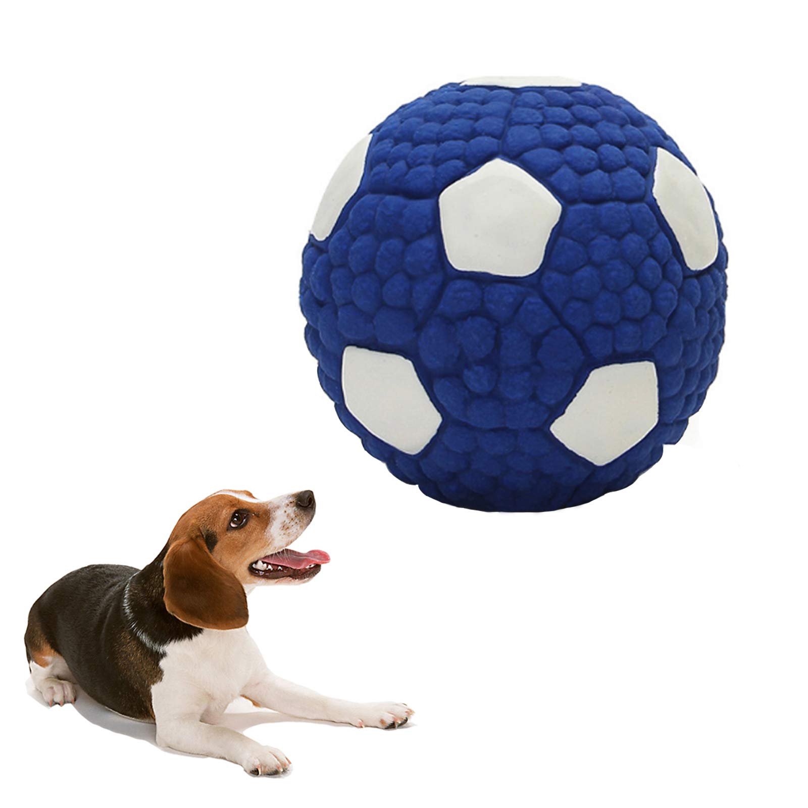 BEISIJIA Squeaky Pet Dog Toy Ball, Soft Latex Chew Ball Toys Wear-Resistant Dog Chew Molar Balls for Small Medium Large Dog