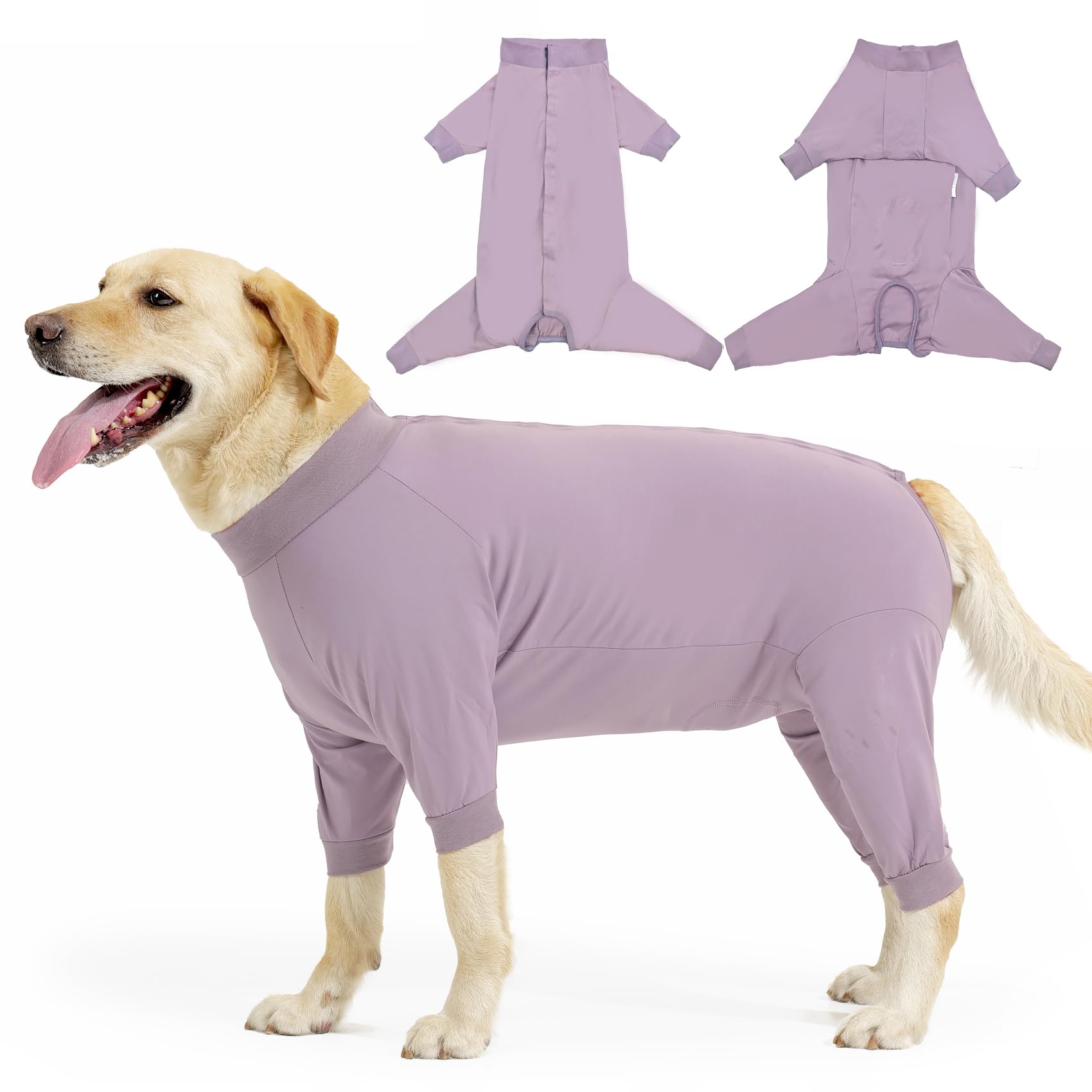 Photo 1 of LIANZIMAU Dog Surgery Recovery Suit Full Body Alternative to Cone with Leg Sleeves Comfortable Spay Neuter Suit for Female Male Dogs Postoperative Protective Pet Clothes Pink XXXL