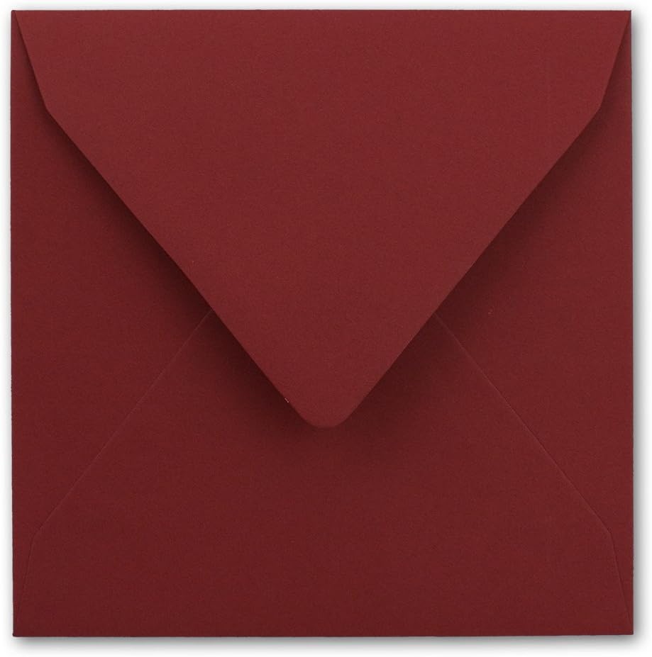 Square Envelopes Red/Dark Red, Very Strong, 250 g/m², 158 x 158 mm, Nassklebung - Image 3