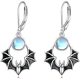 Spider Bat Snake Earrings 925 Sterling Silver Gothic Dangle Earrings Goth Halloween Jewelry Gifts for Women Friend