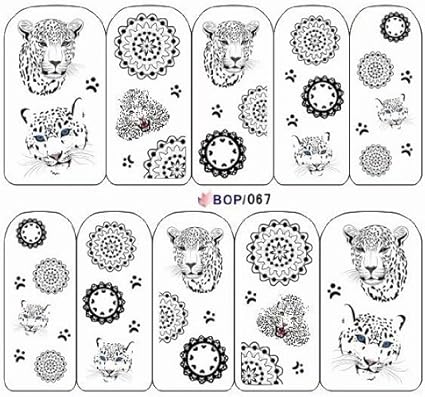 Amazon B67 リアル虎 ウォーターネイルシール 写ネイルっぽい ジェルネイル ジェルネイルやスカルプにおススメ ノーブランド品 シール ステッカー 通販