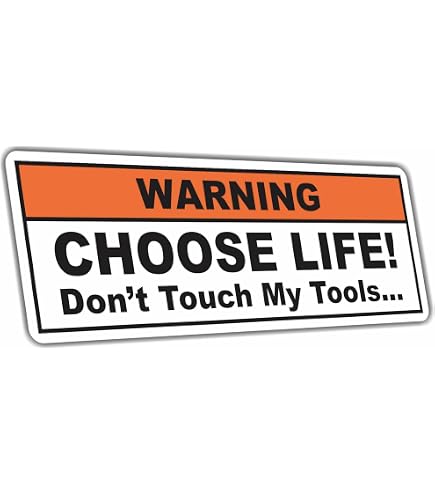 6 X Funny Toolbox Stickers - Warning To Tool Thieves, Self-Adhesive Vinyl For Car Van RV, Made In Australia