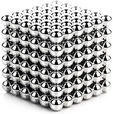 truwire Magnet Balls 5mm Set (216 pcs ) Original Buildable Magnet Sculpture Stress Relief Intelligence Development and Desk Toy for Kids and Adults Puzzle Magic Ball DIY Educational Toys Silver