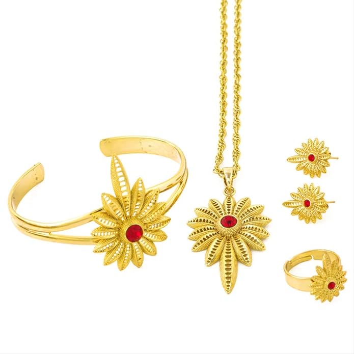 CLEARNICE Wedding Set Jewelry Ethiopians Style