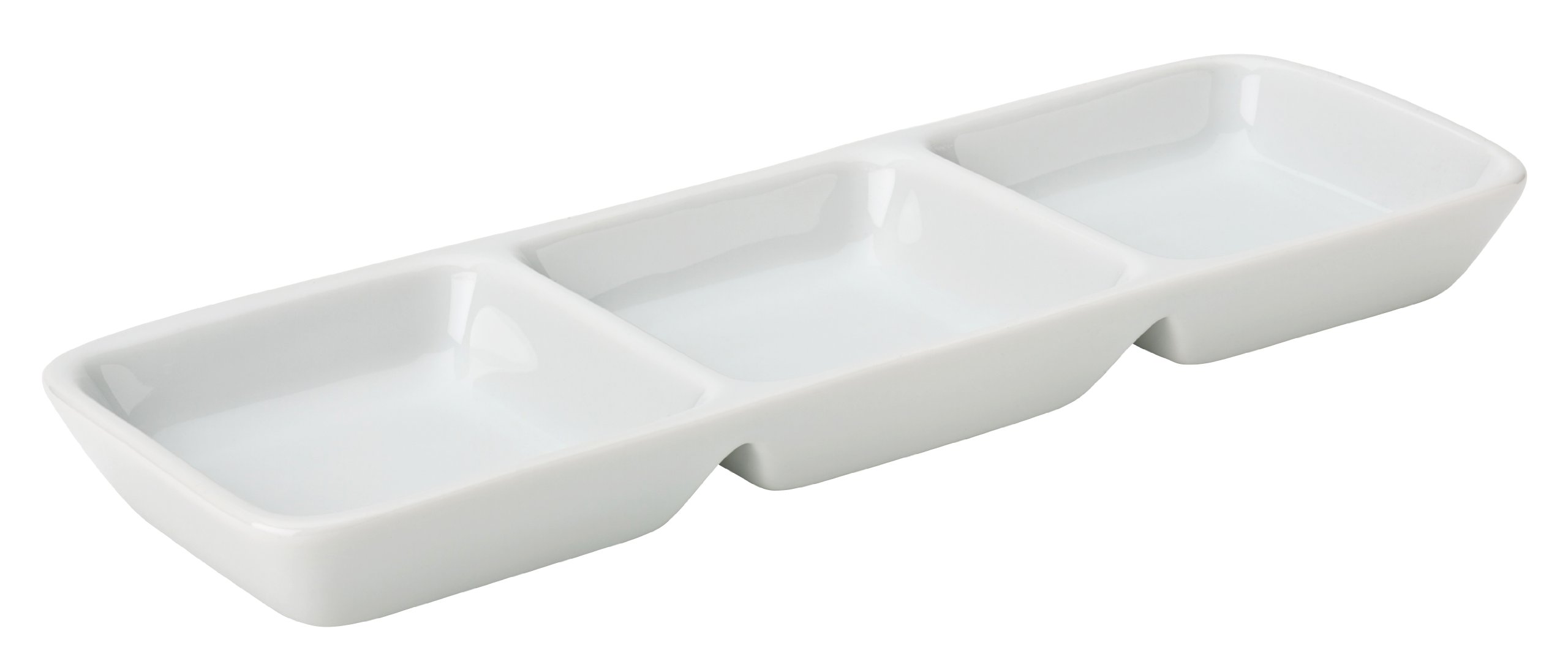 Utopia Titan, K358120-00000-B06048, Triple Divided Dish 7.75 x 2.5" (20x 6.5cm) (Box of 48)