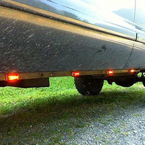 NEW SUN 6pc Amber Clearance LED Lights 2 Diode Side Fender Markers Surface Mount Design Truck Trailer Camper Lights Waterproof DOT Approved - Thumbnail 3