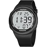 Hearkent Atomic Talking Watch Sets Itself for Visually Impaired or Seniors | Large Dial, LCD Big Number Easy-to-Read, Clear English Speaking, CR2032 Battery, Talking Watches for Elderly/Blind
