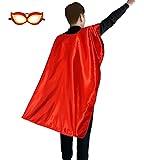 D.Q.Z Adults Superhero Cape and Mask, Birthday