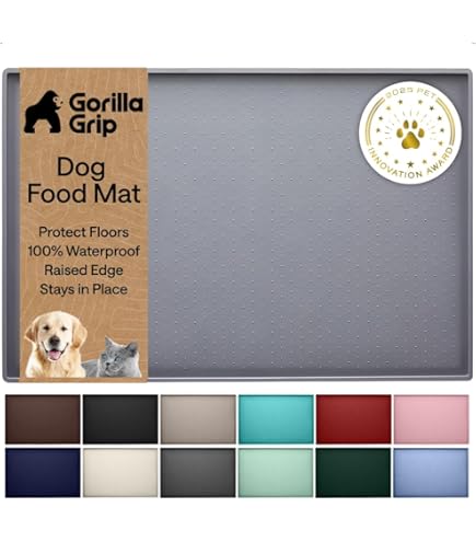 Amazon.com: Dog Food Mat - 24x15 Raised Edges Dogs Mat for Food and Water  Prevent Spill, Waterproof Cat Food Mats Protect Floors, Easy Clean Dog Bowl  Mats for Food and Water, Silicone