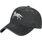 Wisedeal Women's Floral and Horse Hat Adjustable Washed Vintage Baseball Cap for Mom Dad