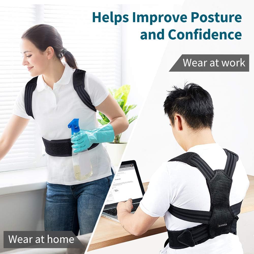 VOKKA Posture Corrector for Men and Women, Spine and Back Support, Providing Pain Relief for Neck, Back, Shoulders, Adjustable and Breathable Back Brace Improves Posture and Provides Back Support XL: Health & Personal Care