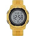GOLDEN HOUR Mens Waterproof Digital Sport Watches Wide Screen Easy Read Display Military Style with Rubber Strap
